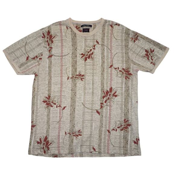 Vintage Tommy Jeans Floral Stripe Tee – Made in Indonesia - Picture 1 of 6